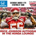 Get Derrick Johnson’s Autograph in the Honda Lounge!